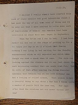 Extract of Hetty Munro diary (MUN/2/1)