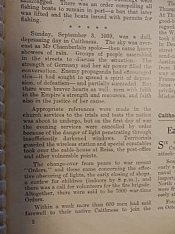 P293 'Caithness and the War' N.G. Glass  