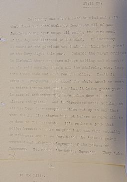 MUN.2.1 Extract from Hetty Munro's diary 27th November 