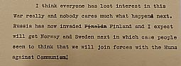 MUN/2/1 Extract from Hetty Munro's diary, 7th December 1939