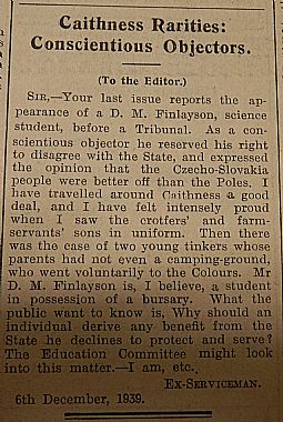 John O'Groat Journal, 7th December 1939, page 5