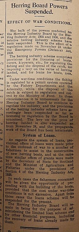 John O'Groat Journal, 8th December 1939, page 6 