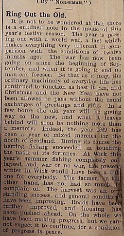 John O'Groat Journal, 29th December 1939, page 2