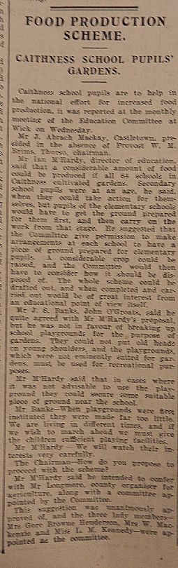 John O'Groat Journal, 12th January 1940, page 4