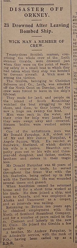 John O'Groat Journal, 2nd February 1940, page 4
