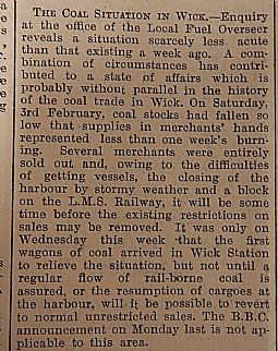 John O'Groat Journal, 9th February 1940, page 4 