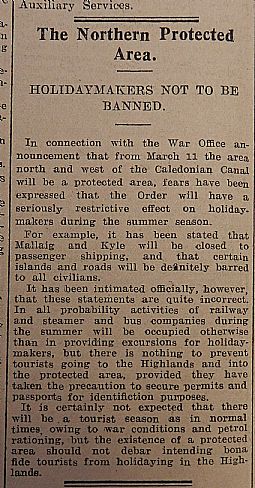 John O'Groat Journal, 8th March 1940, page 3