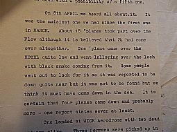 MUN.2.1 Extract from Hetty Munro's diary, 16th April 1940