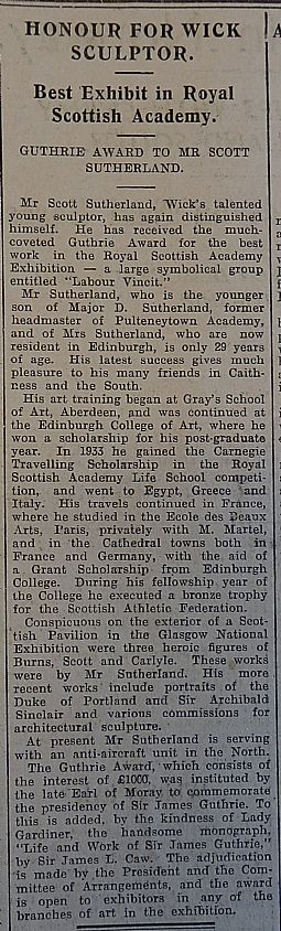 John O'Groat Journal, 26th April 1940, page 4 