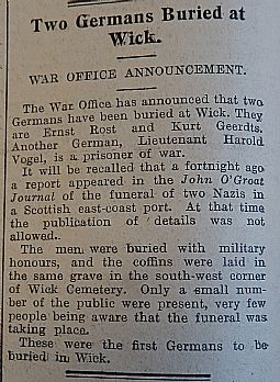 John O'Groat Journal, 26th April 1940, page 4 