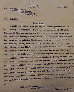 CC.5.8.2.4 Director of Education letter book, 6th May 1940