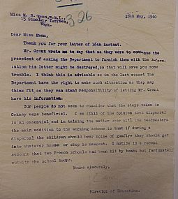 CC.5.8.2.4 Director of Education letter book, 18th May 1940