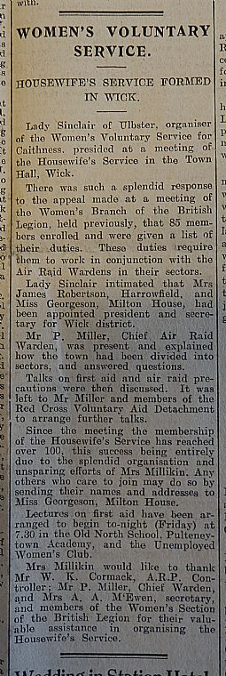 John O'Groat Journal, 7th June 1940, page 4 