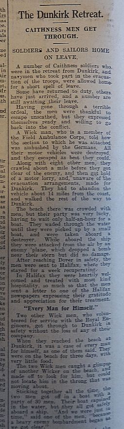 John O'Groat Journal, 14th June 1940, page 4