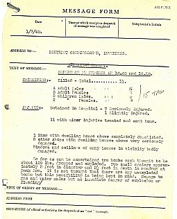 NC/7/3 Police Report on the Bank Row bombing, page 1 