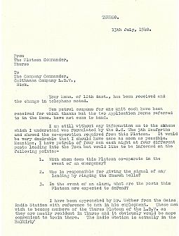 P567.6 Home Guard Defence Questions, 13th July 1940