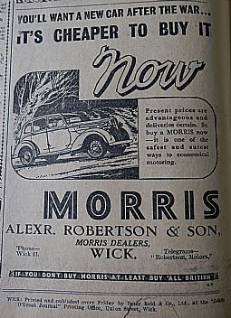 John O'Groat Journal, 2nd August 1940, page 4 