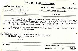 NC.7.13, Police Records, telephone message, war incidents