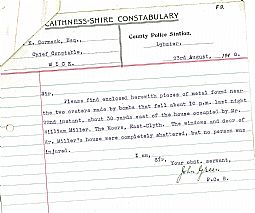 NC.7.3 Police incident, Lybster, 23rd August 1940 