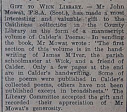 John O'Groat Journal, 30th August 1940, page 2 