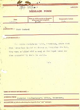 NC.7.12 Caithness Constabulary, 6th September 1940