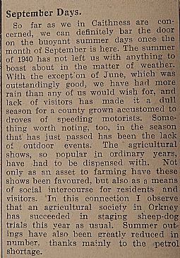 September days. John O'Groat Journal 13.09.1940