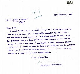 Dir. of Education letter re netting 17.10.1940