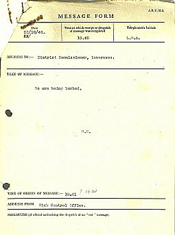 Police message form