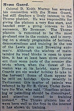 "Home guard" article from John O' Groat Journal (22.11.1940)