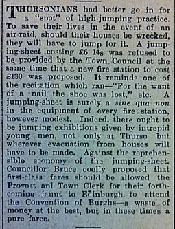 Thurso Firefighting. (John O' Groat Journal 20.12.1940)