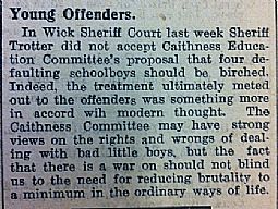 Young Offenders article in John O' Groat Journal 17.01.1941