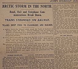 "Artic Storm in the North" John O'Groat Journal 21.02.1941