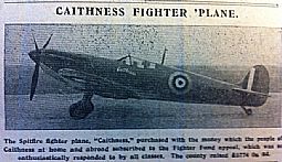 John O' Groat Journal "Caithness Fighter 'Plane" 28.02.1941