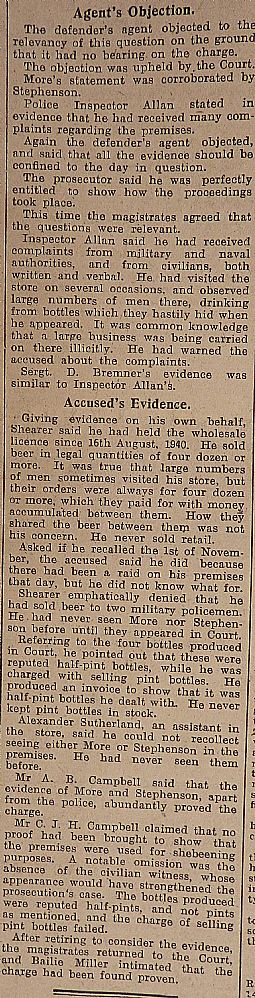 John O' Groat Journal "Wick Dealer ...Shebeening" (part 2) 28.02.1941