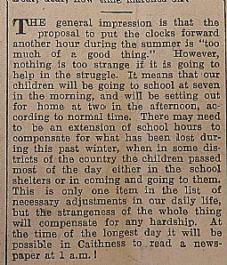 John O'Groat Journal 14.03.1941. "The general impression is..."