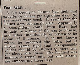John O'Groat Journal "Tear gas" 30.05.1941