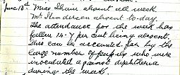 Wick North School log book 13.06.1941