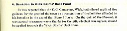 28.07.1941. Wick Burgh Bairns Boot Fund