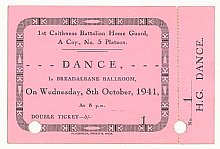 Home Guard ticket to Dance