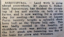 13.03.1942 John O'Groat Journal Dunbeath Agriculture