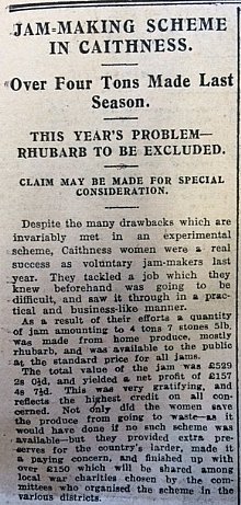 13.03.1942 John O'Groat Journal Jam Scheme