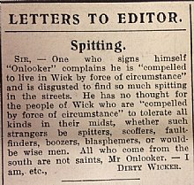 14.08.1942 John O'Groat Journal Spitting